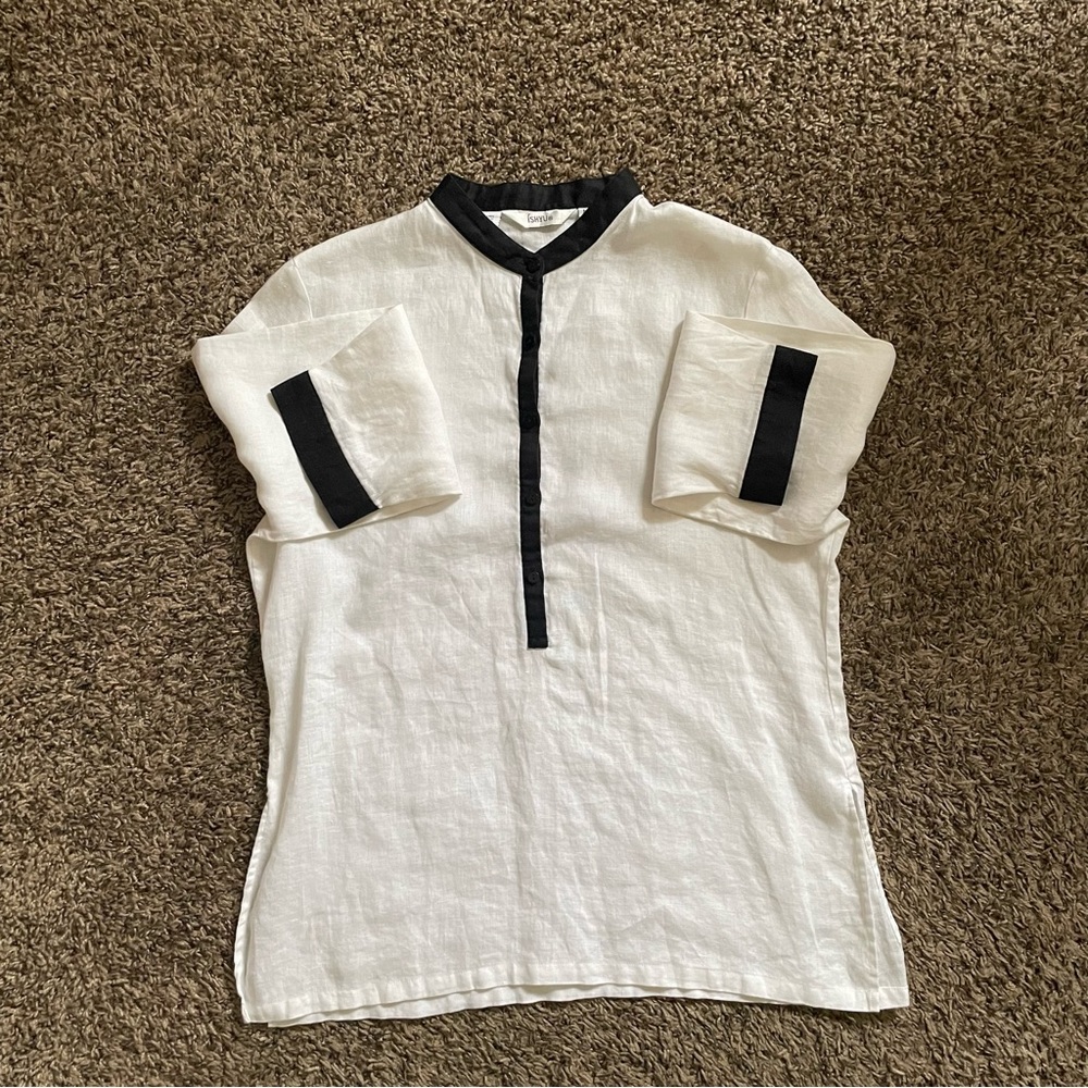 Ishyu Linen Off-white Women’s blouse size Medium